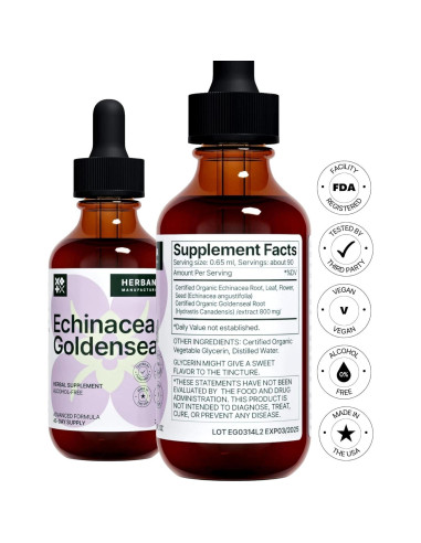 Echinacea y Goldenseal 60 ml - Suplemento Inmunológico Natural