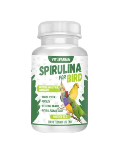 Suplemento Espirulina para Aves Vitofarma 80g - Proteínas y Vitaminas