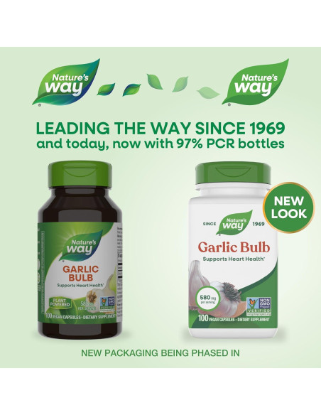Bulbo de Ajo Nature's Way 580 mg 100 Cápsulas Veganas