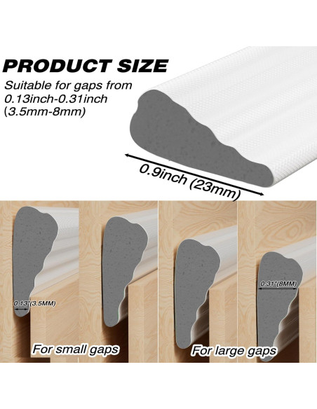 Sellos de Puerta Conwang 2 Piezas Espuma Aislante 3.5-8 mm