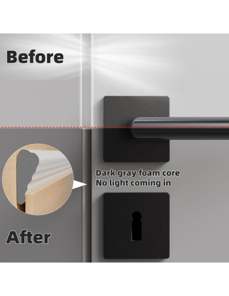 Sellos de Puerta Conwang 2 Piezas Espuma Aislante 3.5-8 mm