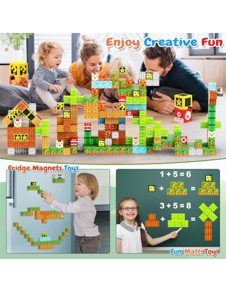 100 Piezas Bloques Magnéticos iDrone - Juguetes Educativos STEM