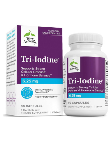 Suplemento Terry Naturally Tri-Iodine 90 Cápsulas 6.25mg Yodo