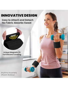 Pesas de Muñeca y Tobillo Passer 0.45 kg Set de 2 Negro 2