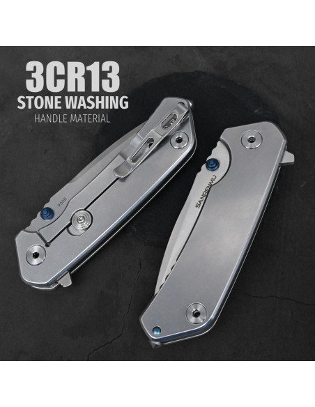 Cuchillo Plegable SANRENMU SRM 9008 Acero Inoxidable 12C27 Cuchillo Plegable SANRENMU SRM 9008 Acero Inoxidable 12C27