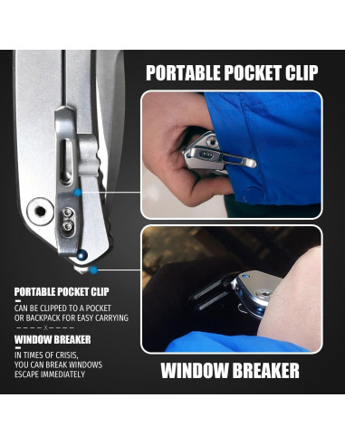 Cuchillo Plegable SANRENMU SRM 9008 Acero Inoxidable 12C27