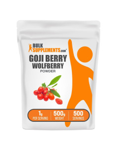 Polvo de Baya de Goji BulkSupplements 500g Vegano Sin Gluten