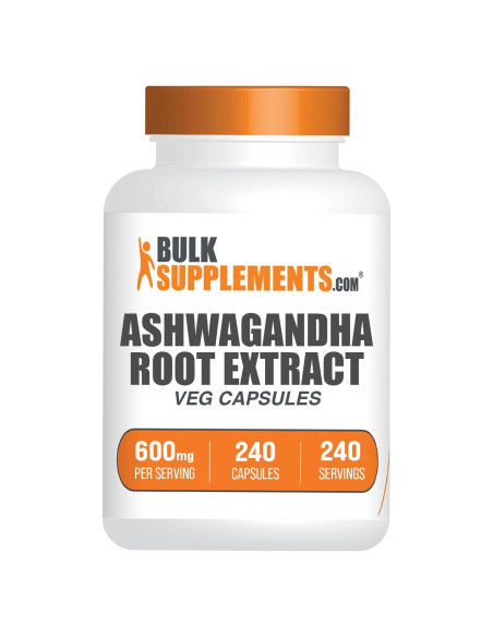 Cápsulas de Ashwagandha BulkSupplements 600mg - 240 Veganas
