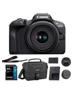 Cámara sin Espejo Canon EOS R100 24.1MP 4K con Lente RF-S18-45mm