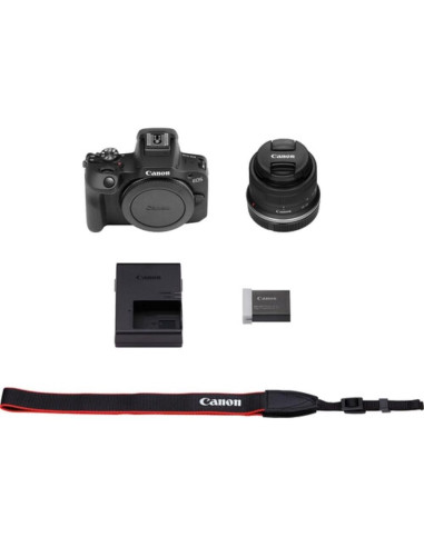 Cámara sin Espejo Canon EOS R100 24.1MP 4K con Lente RF-S18-45mm