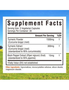 Suplemento de Cúrcuma Curcumina Innate Vitality 1800mg 90 Cápsulas 2