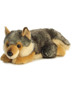 Peluche Lobo Acostado Aurora Miyoni 28 cm Gris 2