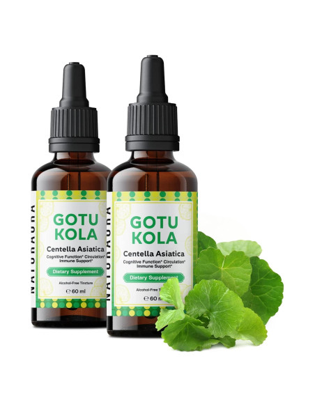 Tintura Orgánica de Gotu Kola Naturaura - 30 Gotas - Apoyo Cognitivo y Memoria