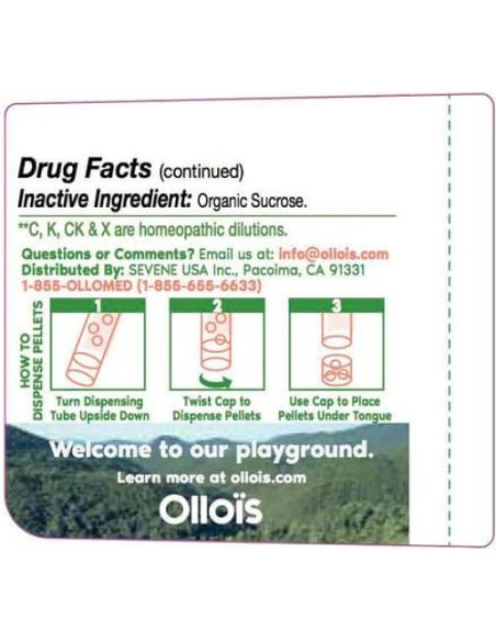 Medicamento Homeopático Ollois Azufre 200ck Orgánico 80 Pellets