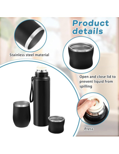 Kit Taza Yerba Mate Dandat 12 oz + Botella Térmica 1000 ml