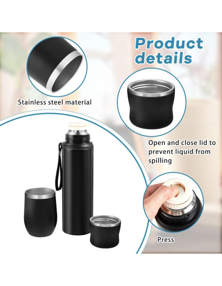 Kit Taza Yerba Mate Dandat 12 oz + Botella Térmica 1000 ml