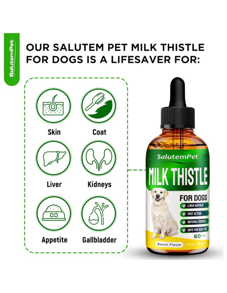 Suplemento Hepático para Perros Cardo Mariano SalutemPet 59 ml