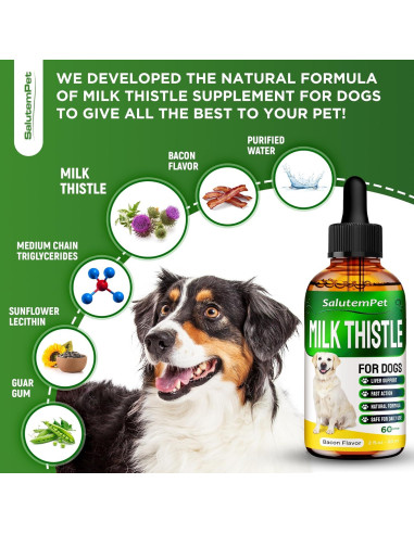 Suplemento Hepático para Perros Cardo Mariano SalutemPet 59 ml