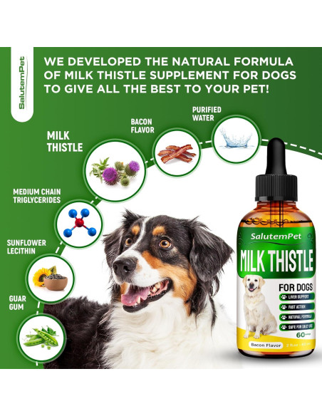 Suplemento Hepático para Perros Cardo Mariano SalutemPet 59 ml