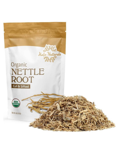 Raíz de Ortiga Orgánica Cortada 113g Halo Naturals