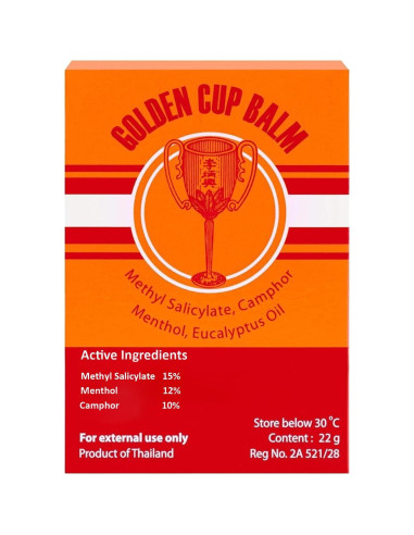 Ungüento Herbal Tailandés Amarillo Golden Cup 66g (Paquete de 3)