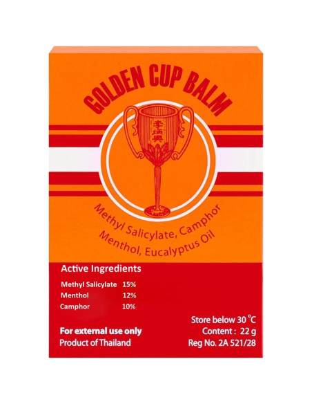 Ungüento Herbal Tailandés Amarillo Golden Cup 66g (Paquete de 3)