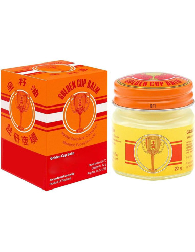 Ungüento Herbal Tailandés Amarillo Golden Cup 66g (Paquete de 3)