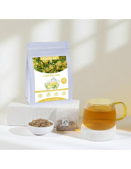 Té de Tilo TEARELAE 45 Bolsitas Sin Cafeína Natural