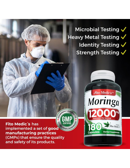 Cápsulas de Moringa Oleifera FITO MEDIC'S 300 Unidades