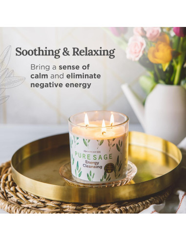 Vela de Aromaterapia Salvia Pura Magnífico 101 397g Cera Soja