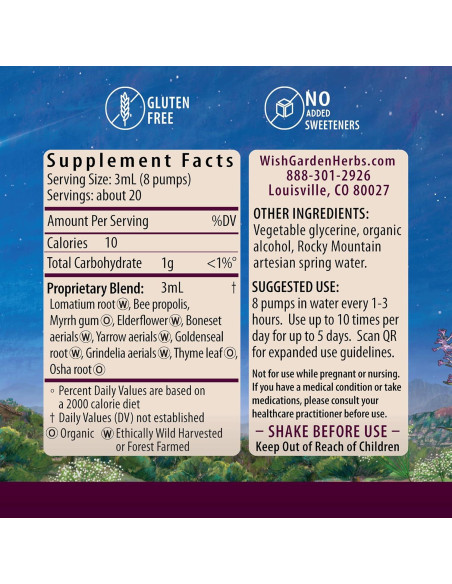 Suplemento Herbal WishGarden Serious V-Fighter 113.4ml - Apoyo Inmunológico