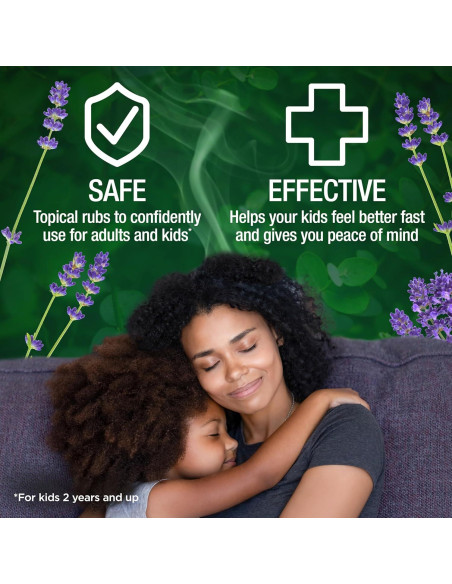 Mentholatum Rub Vaporizante Nocturno 50 g - Alivio de Tos Lavanda