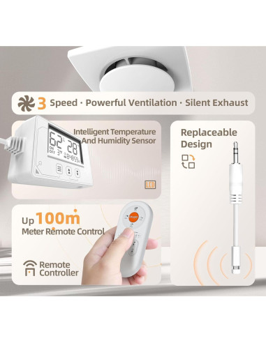Ventilador de Escape ARSFAN P119A 10 cm con Control Remoto