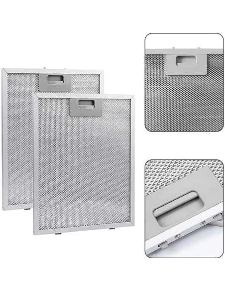 Filtro de Campana Extractora LBGWOEC 32x26cm Aluminio 2 Piezas