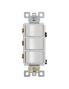 Interruptor de Pared Broan-NuTone P3RW 3 Palancas Blanco