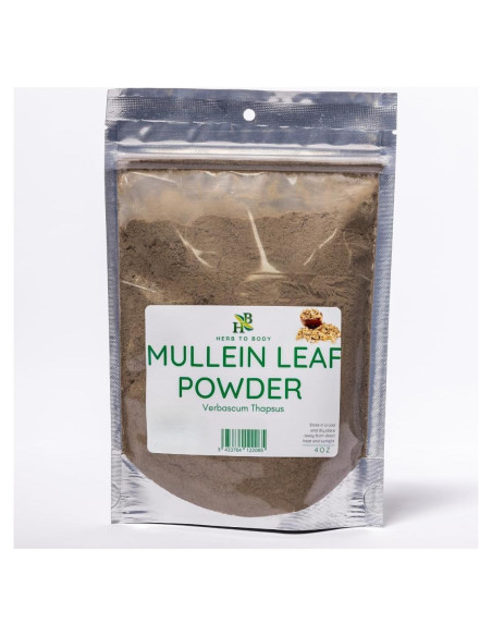 Polvo de Hoja de Mullein Herb To Body 113g - Verbascum Thapsus