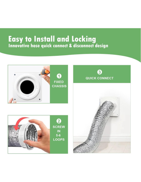 Placa de Ventilación para Secadora ELEMONY 7x7 cm Conector Rápido