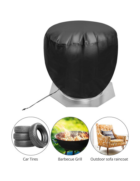 Cubierta de Ventilación de Techo QWORK 50.8x50.8cm Impermeable