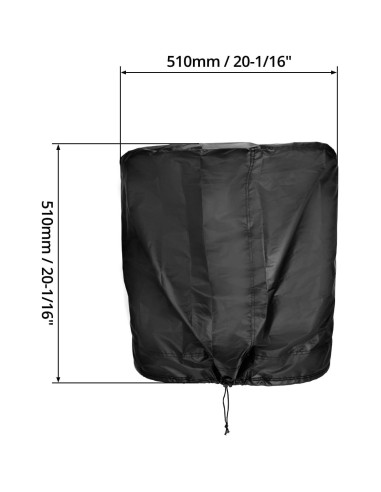 Cubierta de Ventilación de Techo QWORK 50.8x50.8cm Impermeable