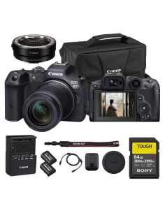 Cámara sin Espejo Canon EOS R7 con Lente 18-150mm y Accesorios