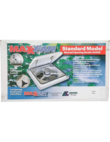 Ventilador de Techo Maxxair Maxxfan Plus 12V Blanco 10 Velocidades