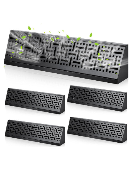 Difusor de Ventilación de Baseboard Landhoow 18" Negro - 4 Pcs