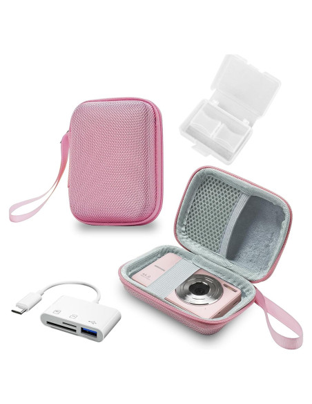 Funda de Almacenamiento para Cámara ERMO NKES Rosa - Compatible con KODAK PIXPRO y CAMKORY