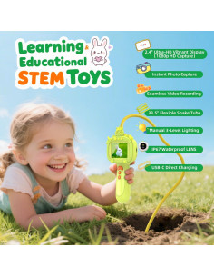 Cámara Borescope para Niños Duskeep con Luz y Pantalla HD 2.4" 2