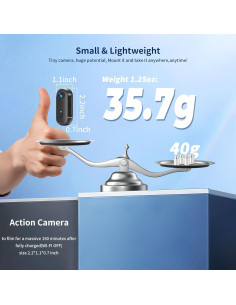 Cámara de Acción 4K Asdanalili A10 con Estuche Impermeable 64GB 2