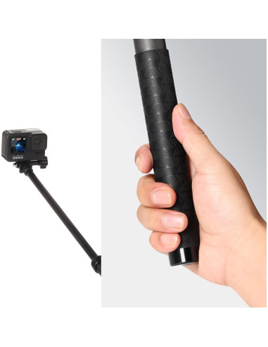 Palo de Selfie Fibra de Carbono Funnyfox 120cm para GoPro e Insta360