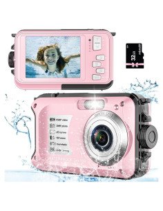 Cámara Submarina Yifecial CD12 Rosa 10FT 1080P Autofoco 16X