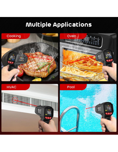 Pistola Termómetro Infrarrojo SQECH SIT600 -50C a 600C