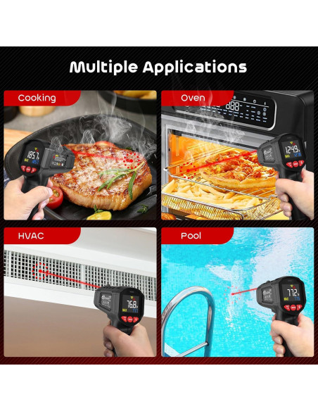 Pistola Termómetro Infrarrojo SQECH SIT600 -50C a 600C