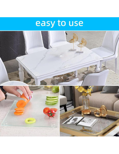 Almohadillas Antideslizantes para Mesas de Vidrio Pretwad - 100 Piezas